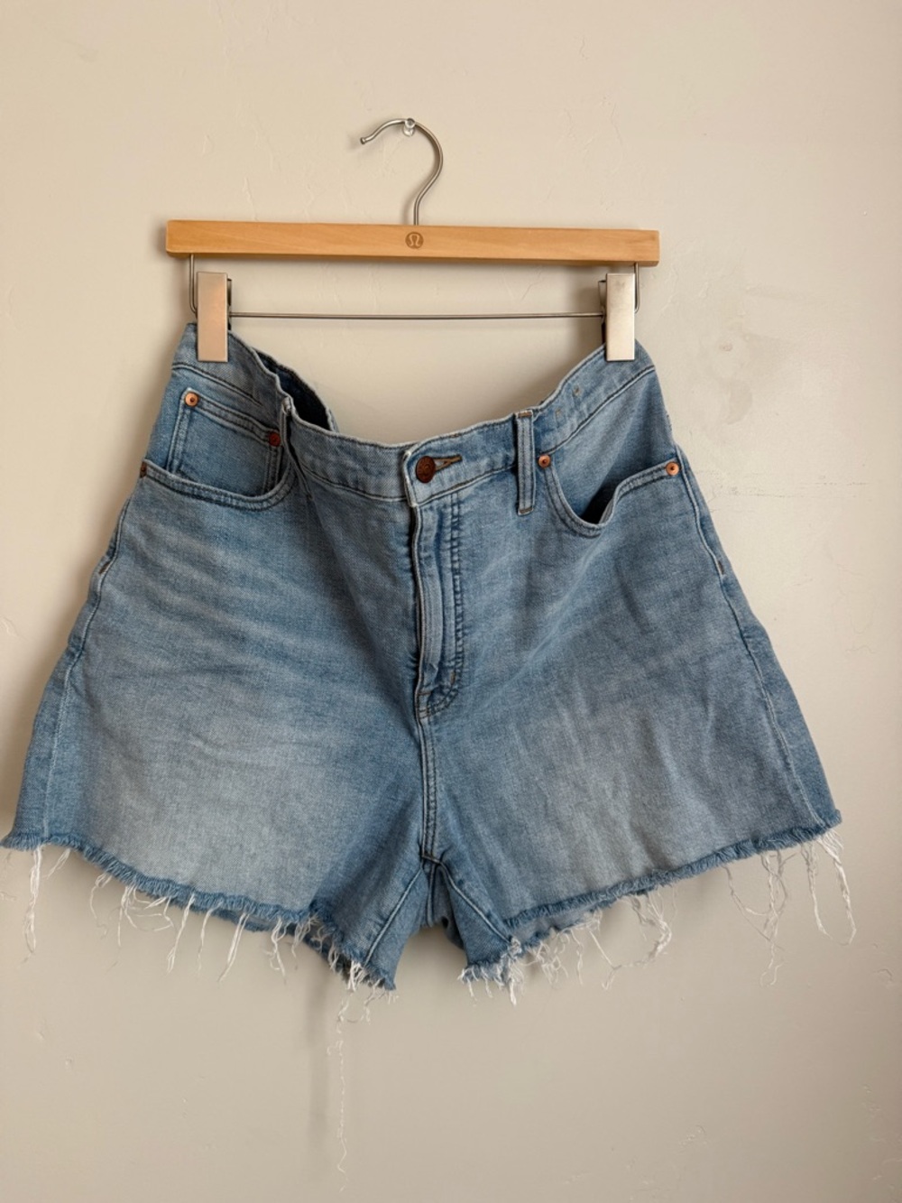 Madewell High-Rise Denim Shorts in Watt Wash: Summerweight Edition